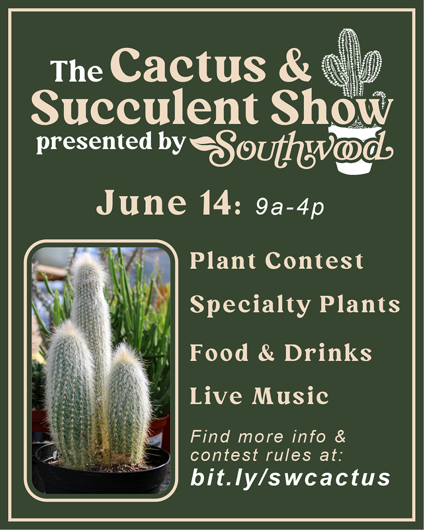 Southwood Cactus & Succulent Show on June 14, 2025, from 9 am to 4 pm