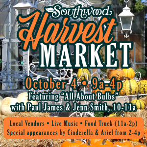 Southwood Harvest Market on October 4 from 9 a.m. to 4 p.m.