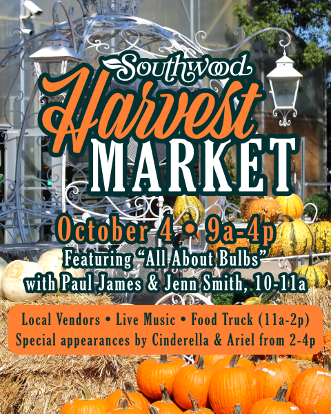 Southwood Harvest Market on October 4 from 9 a.m. to 4 p.m.