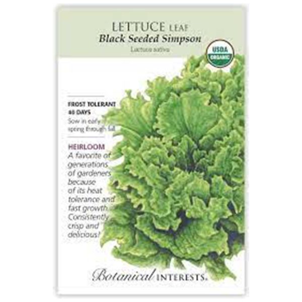 Seed Pack Botanical Interests Lettuce Leaf Black Sd Simpson Org