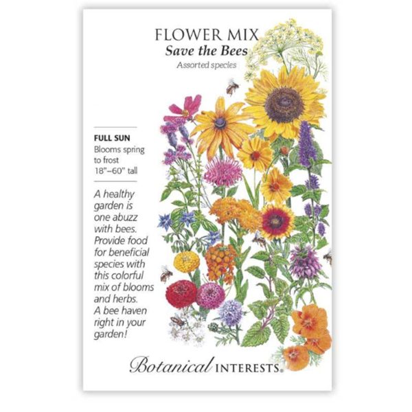 Seed Pack Botanical Interests Flower Mix Save the Bees