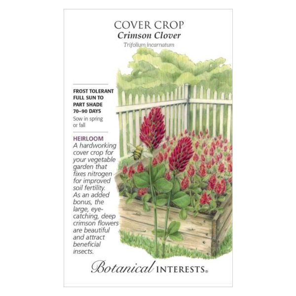 Seed Pack Botanical Interests Cover Crop Crimson Clover