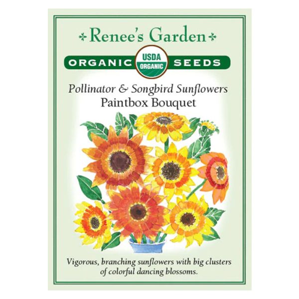 Seed Pack Renee's Garden Sunflower Pollinator Paintbox Bouquet Organic