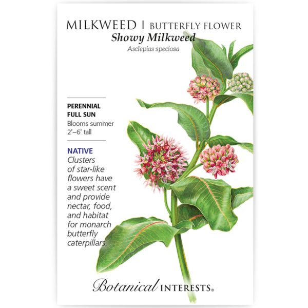 Seed Pack Botanical Interests Milkweed Showy