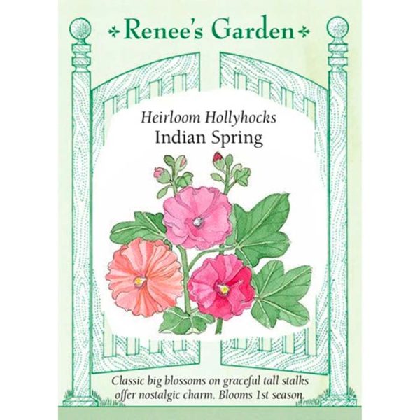 Seed Pack Renee's Garden Hollyhock Indian Spring