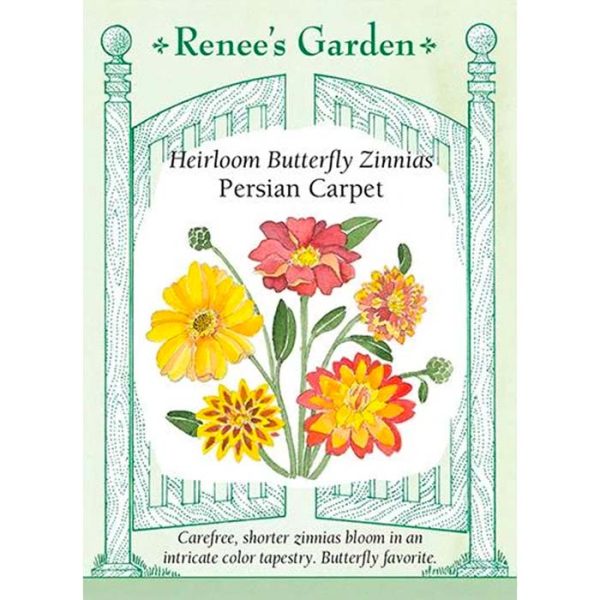 Seed Pack Renee's Garden Zinnia Persian Carpet