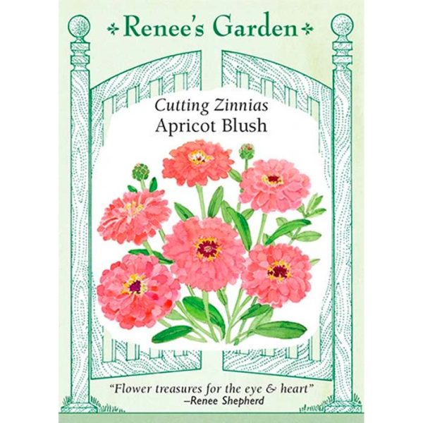 Seed Pack Renee's Garden Zinnia Apricot Blush Cutting