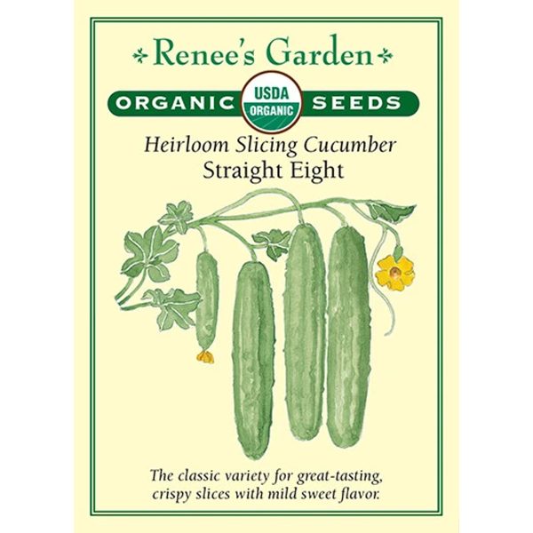 Seed Pack Renee's Garden Cucumber Straight Eight Organic