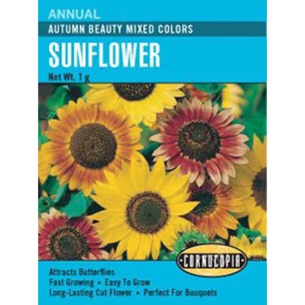 Seed Pack Cornucopia Sunflower Autumn Beauty Mixed Colors