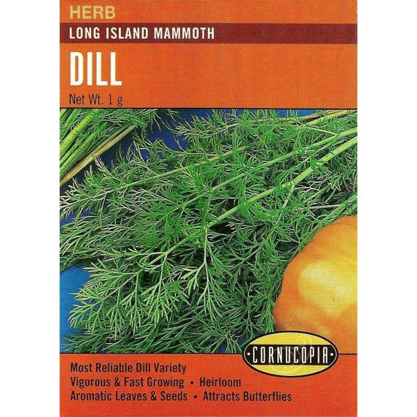 Seed Pack Cornucopia Dill Long Island Mammoth