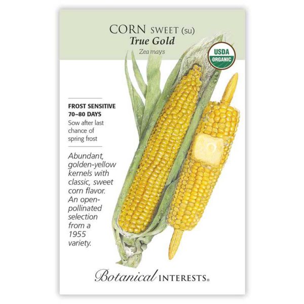 Seed Pack Botanical Interests Corn Swt (yellow) True Gold Org