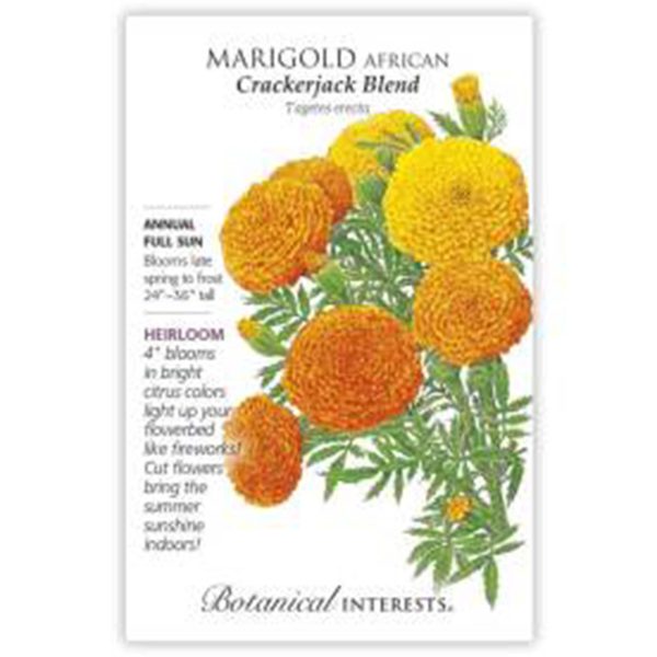 Seed Pack Botanical Interests Marigold African Crackerjack