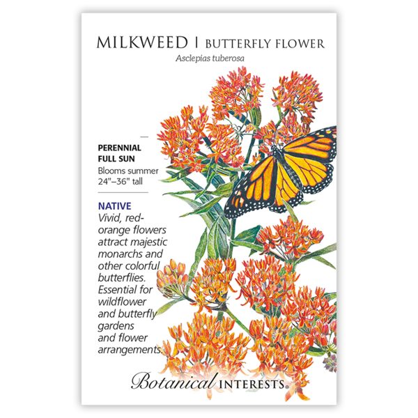 Seed Pack Botanical Interests Milkweed Butterfly Flower