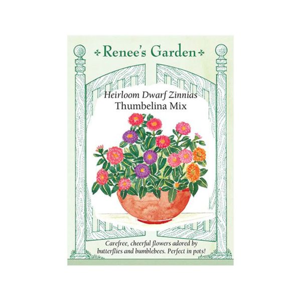 Seed Pack Renee's Garden Zinnia Thumbelina Mix