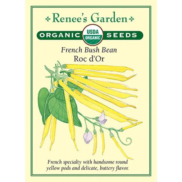 Seed Pack Renee's Garden Bean Bush Roc D'Or Organic