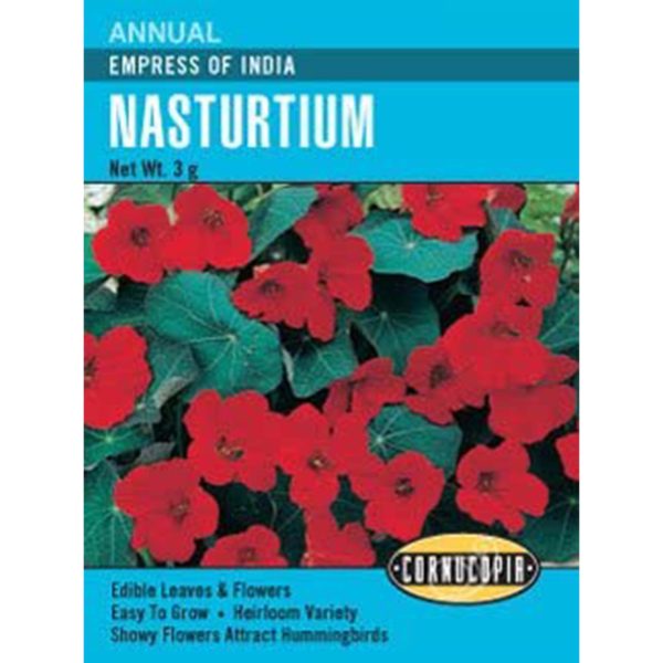 Seed Pack Cornucopia Nasturtium Empress of India