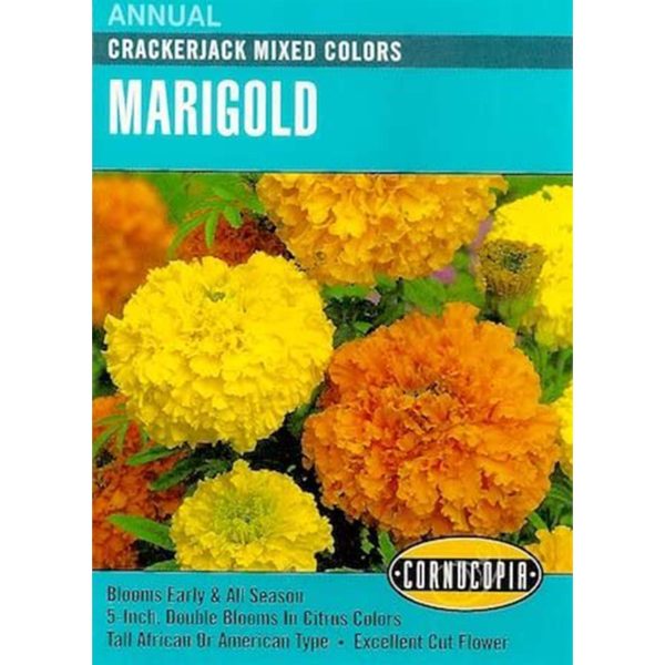 Seed Pack Cornucopia Marigold Crackerjack Mixed Colors