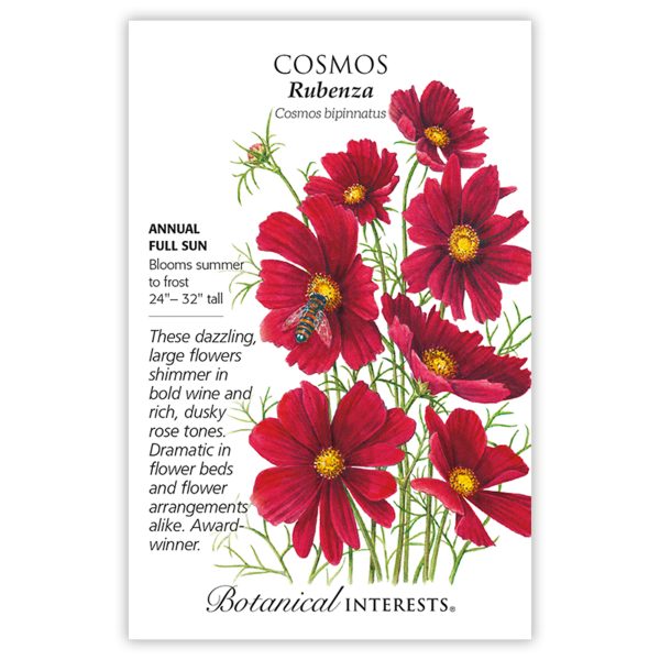Seed Pack Botanical Interests Cosmos Rubenza