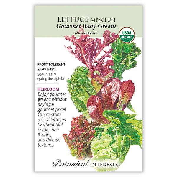 Seed Pack Botanical Interests Lettuce Mesclun Grmt Baby Org