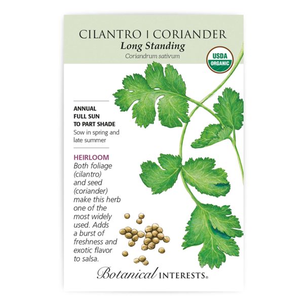 Seed Pack Botanical Interests Cilantro / Coriander Santo Org