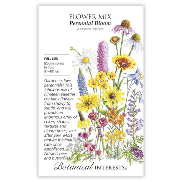 Seed Pack Botanical Interests F Mix Perennial Bloom