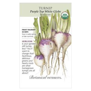 Seed Pack Botanical Interests Turnip Purple Top White Globe Org