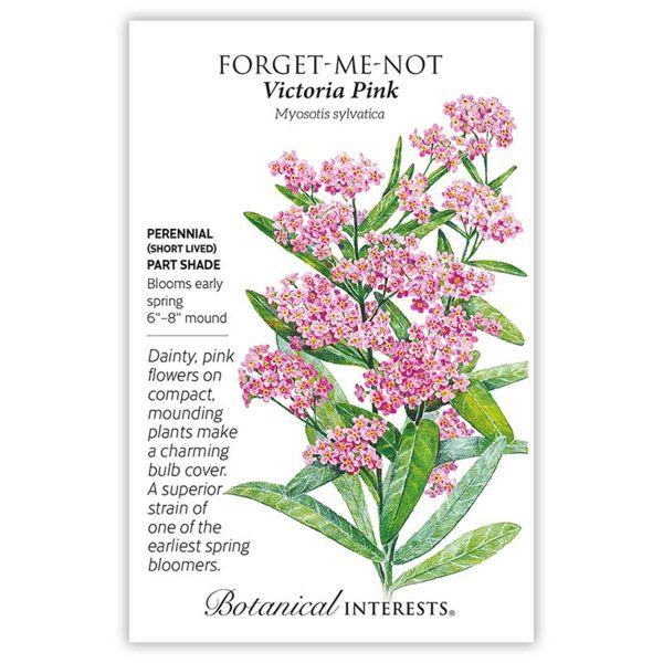 Seed Pack Botanical Interests Forget-Me-Not Victoria Pink