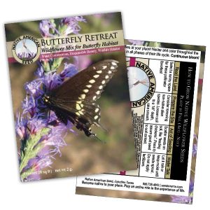 Seed Packet Native Amercian Seed Co - Butterfly Retreat Mix