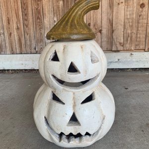 Pumpkin Double Chiminea White 18"