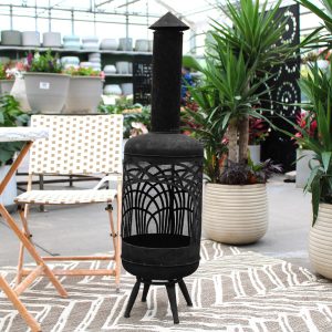 Brooklyn Floor Standing Fire Pit Black