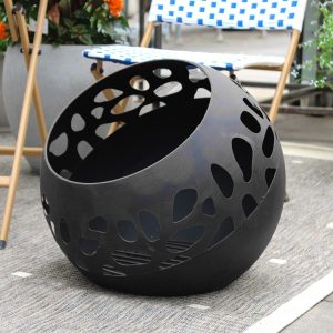 Cut Out Low Fire Bowl Black