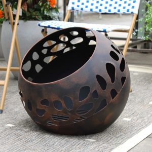 Cut Out Low Fire Bowl Brown